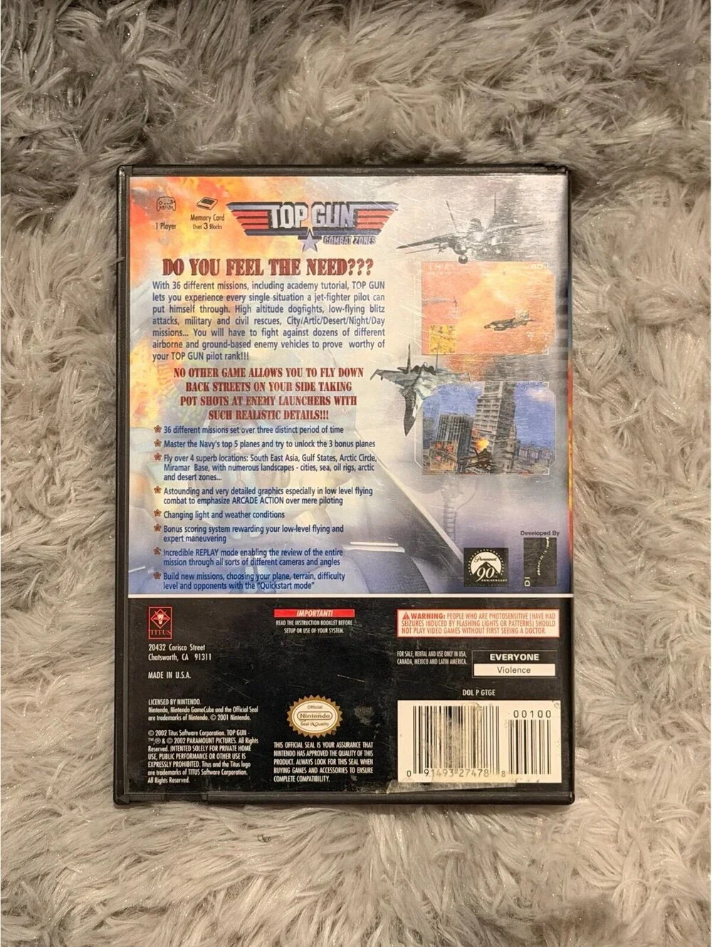 Top Gun Combat Zones for Nintendo GameCube